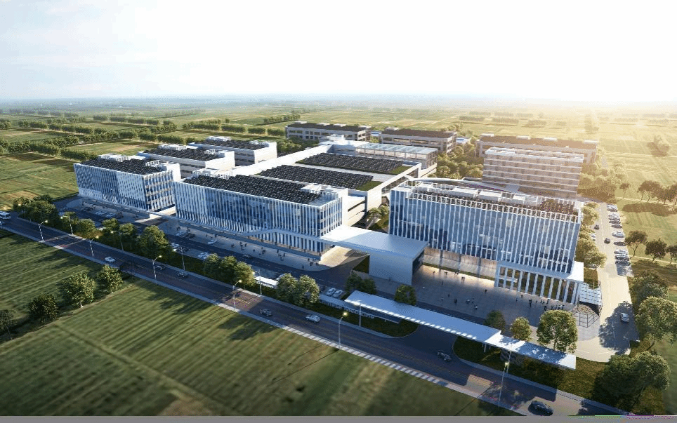 山西建投八建集团承建的中药工业基地项目瑞星库房举行封顶仪式