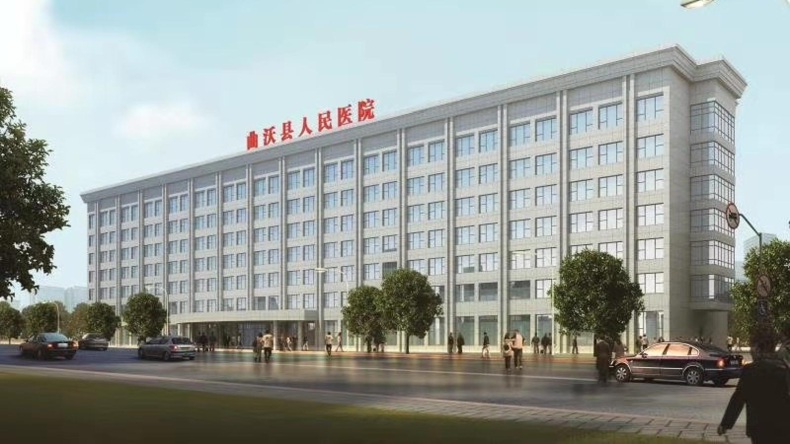 山西建投建工集团曲沃县人民医院综合楼402cc永利集团项目主体结构顺遂封顶-402cc永利集团