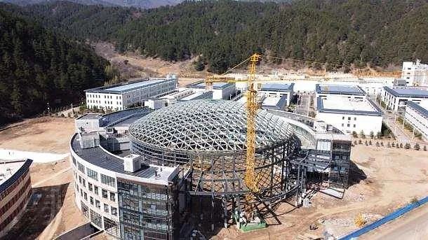山西省首个铝合金穹顶完工