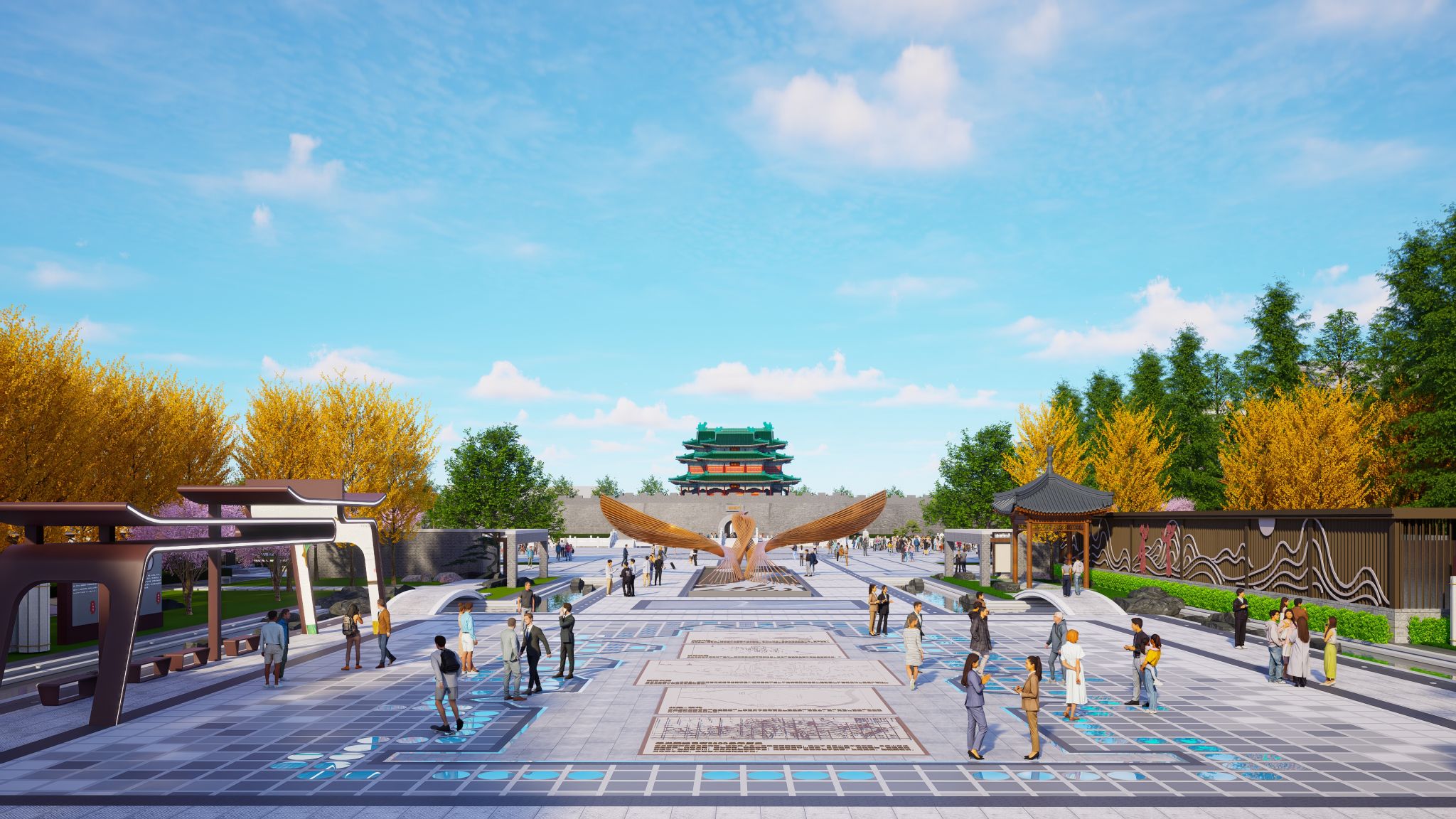 山西建投一建集团承建的孝义市老城区文旅设施提升项目一期（文化广场及地下停车场402cc永利集团工程）举行开工启动仪式-402cc永利集团